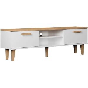 TV Skříňka DENVER - Bílá, 160x35x47cm - Moderní Design TV Skříňka DENVER - Bílá, 160x35x47cm - Moderní Design