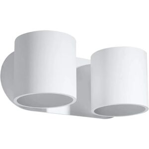 Sollux Lighting Sollux ORBIS SL.0659 Twin Round Up & Down Wall Lamp White G9 Sollux Lighting Sollux ORBIS SL.0659 Twin Round Up & Down Wall Lamp White G9