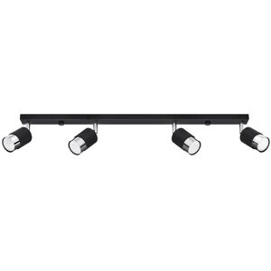 Sollux Lighting Nero Ceiling Spotlight Bar - Black/Chrome, 4x GU10 Sollux Lighting Nero Ceiling Spotlight Bar - Black/Chrome, 4x GU10