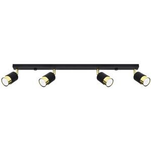 Sollux Lighting NERO 4 Deckenstrahler - Schwarz/Gold Sollux Lighting NERO 4 Deckenstrahler - Schwarz/Gold