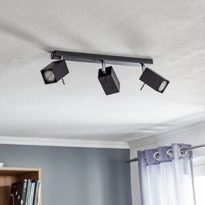 SOLLUX LIGHTING Quadratisches Deckenlicht - 3 Lichter - Schwarz SOLLUX LIGHTING Quadratisches Deckenlicht - 3 Lichter - Schwarz