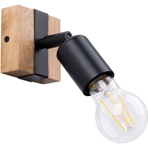 Lampada da Parete Sollux Zuca - Legno Nero Moderno Lampada da Parete Sollux Zuca - Legno Nero Moderno