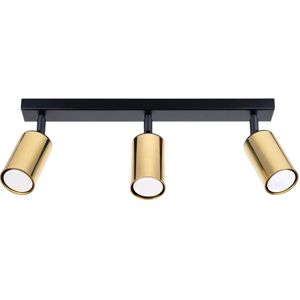 Sollux Lighting Winx 3 Light Ceiling Spotlight Bar Black, Gold - Ceiling Spotlight Sollux Lighting Winx 3 Light Ceiling Spotlight Bar Black, Gold - Ceiling Spotlight