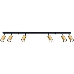 SOLLUX WINX 6 Light Ceiling Spotlight Bar Black-Gold - Ceiling Light SOLLUX WINX 6 Light Ceiling Spotlight Bar Black-Gold - Ceiling Light