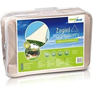 Greenblue GB502 Garden Sail UV Shade Polyester 5m Triangle Cream - Garden Sail Greenblue GB502 Garden Sail UV Shade Polyester 5m Triangle Cream - Garden Sail