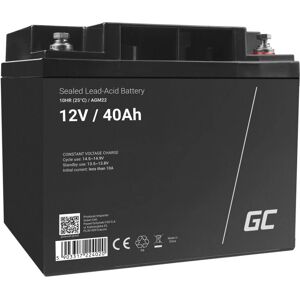 Green Cell AGM22 UPS Batteri - 12V 40Ah Lukket bly-syra Green Cell AGM22 UPS Batteri - 12V 40Ah Lukket bly-syra