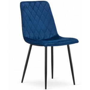 Viking Choice TURIN Fluwelen eettafelstoel - 44,5x53x88,5cm - Marineblauw Viking Choice TURIN Fluwelen eettafelstoel - 44,5x53x88,5cm - Marineblauw