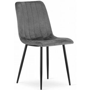Viking Choice Modelo LAVA Silla de Terciopelo Gris Oscuro - Silla de Comedor Viking Choice Modelo LAVA Silla de Terciopelo Gris Oscuro - Silla de Comedor