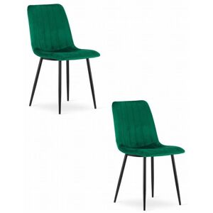 Leobert Velvet LAVA Eetkamerstoel - Set van 2 - Groen Leobert Velvet LAVA Eetkamerstoel - Set van 2 - Groen
