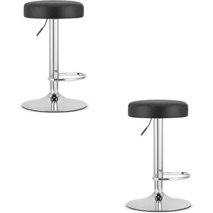 Viking Choice Taburetes de Eco-cuero Negro Ajustables - Set de 2 Viking Choice Taburetes de Eco-cuero Negro Ajustables - Set de 2