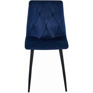 OSKAR LIBRA Fluwelen Eetkamerstoel - Marineblauw - 3 stuks OSKAR LIBRA Fluwelen Eetkamerstoel - Marineblauw - 3 stuks