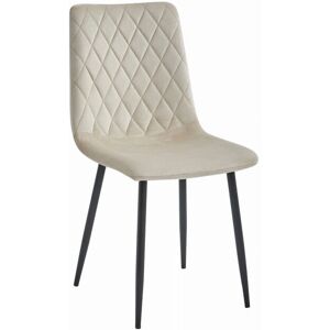 OSKAR Turin Silla de terciopelo - 2 piezas - beige - 88,5x44,5x53 cm OSKAR Turin Silla de terciopelo - 2 piezas - beige - 88,5x44,5x53 cm