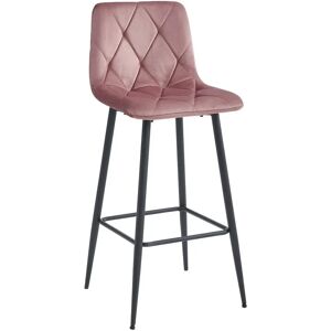 Viking Choice Taburete de Terciopelo Rosa - 104cm Alto - Patas de Acero - Nado Viking Choice Taburete de Terciopelo Rosa - 104cm Alto - Patas de Acero - Nado