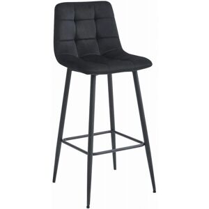 Viking Choice Zwart Fluwelen 4-delige Barkrukken Set - Meubels Viking Choice Zwart Fluwelen 4-delige Barkrukken Set - Meubels