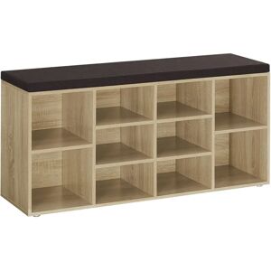 Oskar Sonoma Zapatero con asiento - Mueble Oskar Sonoma Zapatero con asiento - Mueble