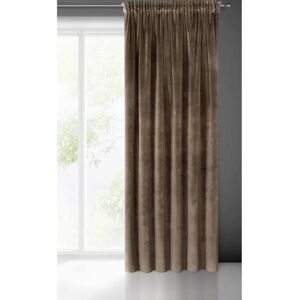 Eurofirany Model 366822 - Brown Velvet Curtain 140x270cm Eurofirany Model 366822 - Brown Velvet Curtain 140x270cm