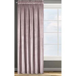 Eurofirany Pink Velvet Curtain with Pleated Tape - 140x270cm Eurofirany Pink Velvet Curtain with Pleated Tape - 140x270cm