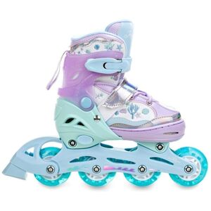 Patins à roulettes LED Raven Isla 3 en 1 - Enfants Violet/Blanc ajustable - Publicité Patins à roulettes LED Raven Isla 3 en 1 - Enfants Violet/Blanc ajustable - Publicité