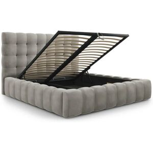 Micadoni - Home - 180x200 cm - catifea gri deschis - bed Micadoni - Home - 180x200 cm - catifea gri deschis - bed