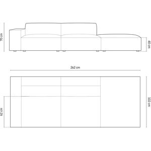 Micadoni Home Model 262x70x102cm Canapea Gri Închis - Canapea Micadoni Home Model 262x70x102cm Canapea Gri Închis - Canapea