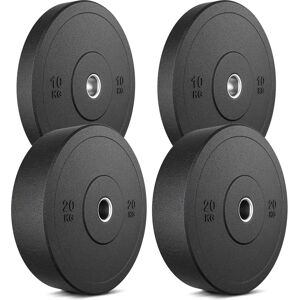Marbo Sport - Disques de poids en caoutchouc solide - 60 kg - Haltères olympiques Marbo Sport - Disques de poids en caoutchouc solide - 60 kg - Haltères olympiques