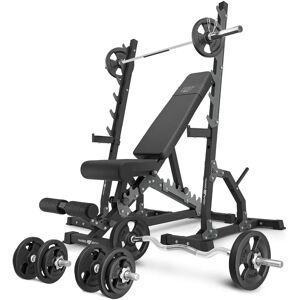 Marbo Sport Set MS24_2.0_83KG - Kit palestra con panca, supporti, barra e pesi Marbo Sport Set MS24_2.0_83KG - Kit palestra con panca, supporti, barra e pesi