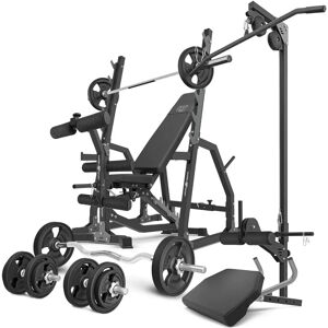 Set palestra a casa Marbo Sport MS36 2.0 83kg - Panca regolabile + supporti + curl preacher + pressa gambe + Lat pulldown Set palestra a casa Marbo Sport MS36 2.0 83kg - Panca regolabile + supporti + curl preacher + pressa gambe + Lat pulldown