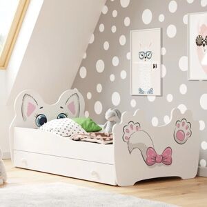 Lasten sänky Viking Choice - Pinkki kissa - laatikolla - 160x80 - sis. patja Lasten sänky Viking Choice - Pinkki kissa - laatikolla - 160x80 - sis. patja