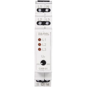 Zamel CAM-01 Spanning- en Fasesensor - Beschermt tegen faseverlies en asymmetrie - 230/400V, 10A Zamel CAM-01 Spanning- en Fasesensor - Beschermt tegen faseverlies en asymmetrie - 230/400V, 10A