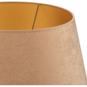 Euluna Beige/Gold Textile Velvet Lampshade - Lampshade Euluna Beige/Gold Textile Velvet Lampshade - Lampshade