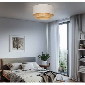 Euluna Deckenleuchte - 60cm, Creme-weiß/Rattán Deckenlampe Euluna Deckenleuchte - 60cm, Creme-weiß/Rattán Deckenlampe