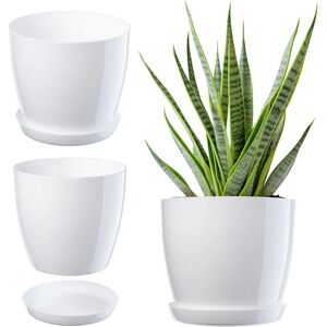 Kadax White 14cm Flower Pot with Support - Indoor Use Kadax White 14cm Flower Pot with Support - Indoor Use