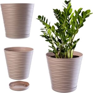 Kadax 25cm Plastic Flower Pot with Lid and Support Kadax 25cm Plastic Flower Pot with Lid and Support