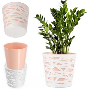 Kadax Orange Plastic Flower Pot 17cm Kadax Orange Plastic Flower Pot 17cm