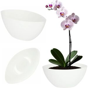 KADAX Ovaler Blumentopf - 30cm Kunststoff Weiß KADAX Ovaler Blumentopf - 30cm Kunststoff Weiß