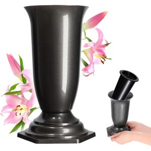 Vaso per Cimitero Kadax - 29cm, Grafite Vaso per Cimitero Kadax - 29cm, Grafite