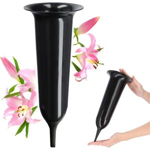 KADAX Black Vase Bottle for Grave - Artificial Flowers, 35cm KADAX Black Vase Bottle for Grave - Artificial Flowers, 35cm
