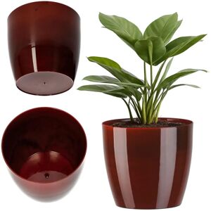 KADAX Elegant Flower Pot 16cm Red Marble for Indoor Flowers KADAX Elegant Flower Pot 16cm Red Marble for Indoor Flowers