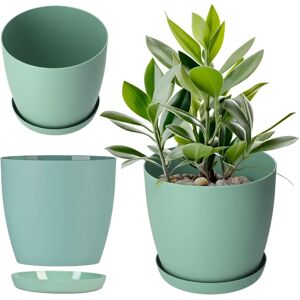 KADAX Green Flower Pot with Stand - 30cm Indoor Plant Container KADAX Green Flower Pot with Stand - 30cm Indoor Plant Container