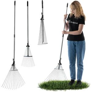 KADAX Adjustable Metal Leaf Rake - Leaves & Grass - 78-166cm KADAX Adjustable Metal Leaf Rake - Leaves & Grass - 78-166cm