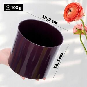 Kadax Round Plastic Flower Pot 13.5cm Purple Kadax Round Plastic Flower Pot 13.5cm Purple