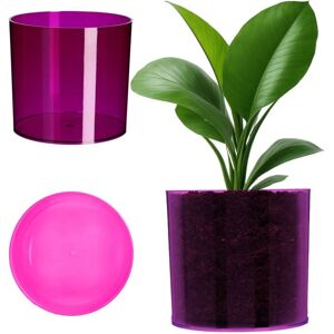 Kadax Purple Plastic Round Plant Pot 12.5cm - Plant Pot Kadax Purple Plastic Round Plant Pot 12.5cm - Plant Pot
