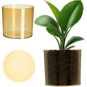 Kadax Round Planter Plastic 12.5cm Orange - Planter Kadax Round Planter Plastic 12.5cm Orange - Planter