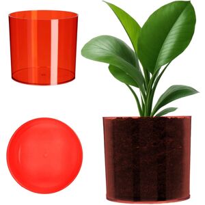 Kadax Round Plastic Flower Pot 12.5cm Red Kadax Round Plastic Flower Pot 12.5cm Red