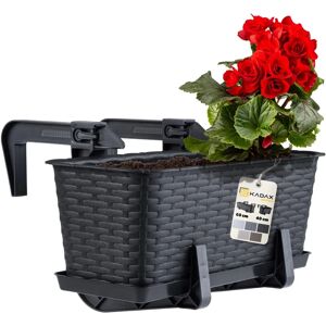 Kadax Balcony Box 40cm - Balcony Planter with Support Kadax Balcony Box 40cm - Balcony Planter with Support