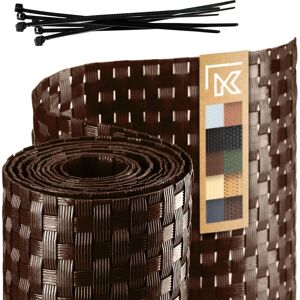 Ruban de clôture marron KADAX pour panneaux 19cm 2,55m Couverture de clôture - Publicité Ruban de clôture marron KADAX pour panneaux 19cm 2,55m Couverture de clôture - Publicité
