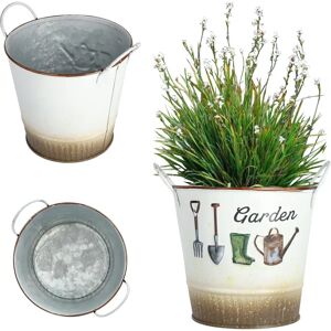 KADAX 14cm Metal Flower Pot - Vintage Garden Decor KADAX 14cm Metal Flower Pot - Vintage Garden Decor