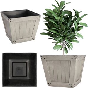 Kadax 30cm Gray Flower Pot for Balcony - Garden & Indoor Kadax 30cm Gray Flower Pot for Balcony - Garden & Indoor