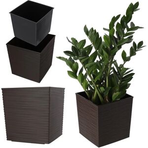 KADAX Flower Pot - 25cm Mocha with Insert KADAX Flower Pot - 25cm Mocha with Insert