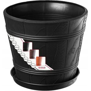 Kadax 42cm flower pot with stand - Weatherproof plastic, graphite Kadax 42cm flower pot with stand - Weatherproof plastic, graphite